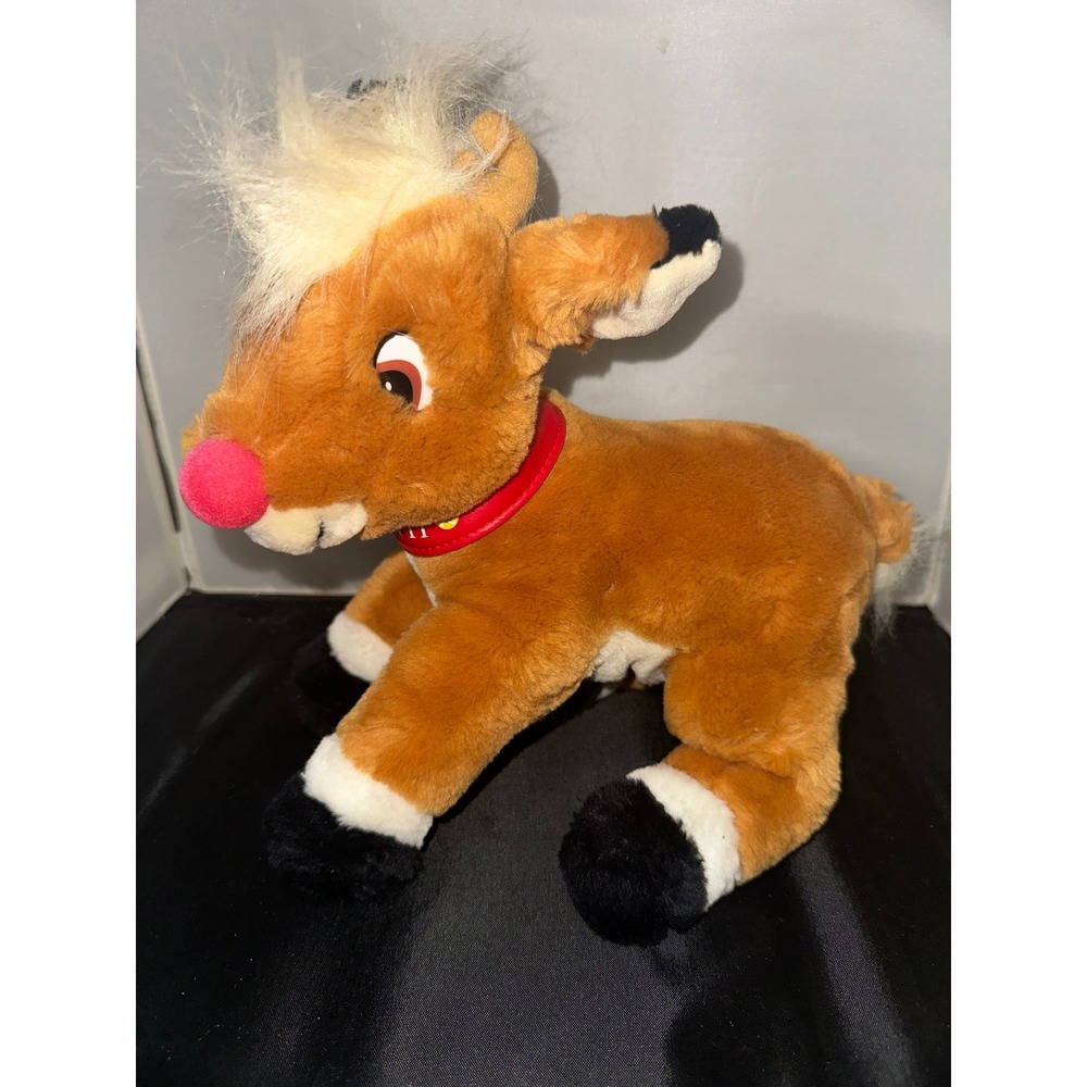 Vintage 1999 Rudolph Red-Nosed Reindeer Plush 11" Christmas Stuffed Animal Toy‎